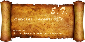 Stenczel Terestyén névjegykártya